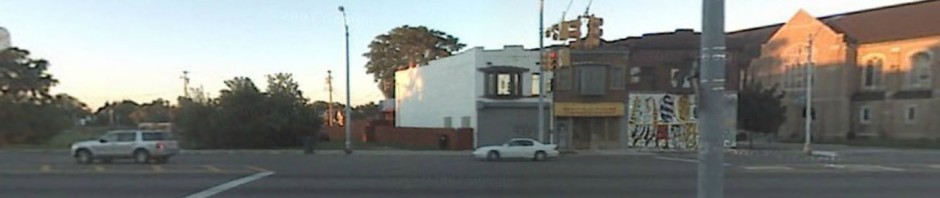 The block the Black Conscience Library was on. The building is now a vacant lot.