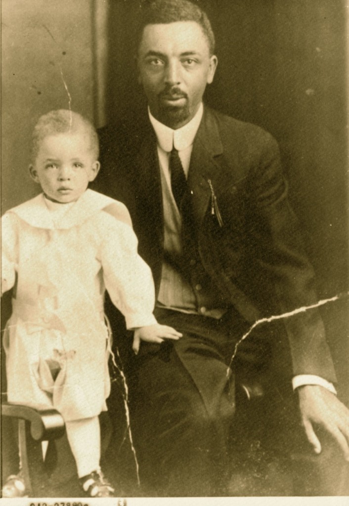 "Dr. Albert B. Cleage Sr and son Albert Jr"