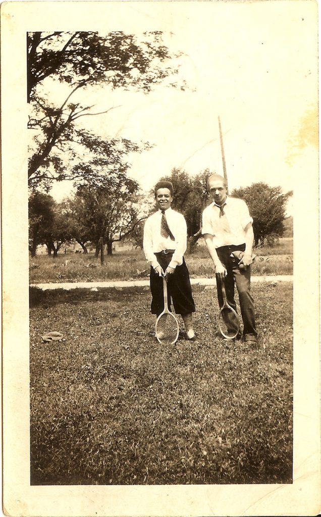 Henry and Toddy with rackets